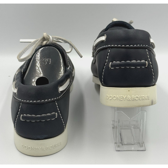 Dooney & Bourke Men's Boat Shoe's Size 9 Navy Leather Deck Moc Toe Portugal - Picture 6 of 13